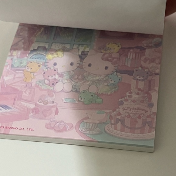 Hello Kitty and Mimmy 50th Anniversary Puroland Exclusive Small Square Memo Pad - Picture 4 of 6